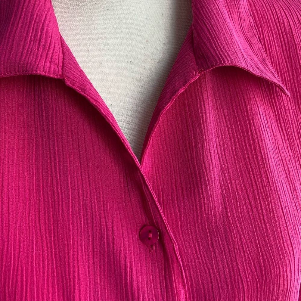 Sold-Women's Alia Button-Up Shirt Pink - Picture 3 of 8